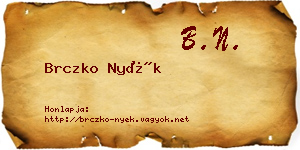 Brczko Nyék névjegykártya